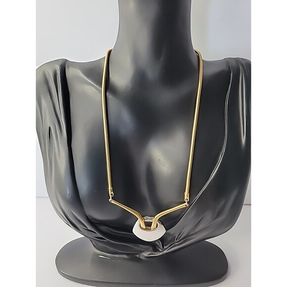 Vintage Amway Necklace Rope Chain Gold Tone Silver Tone Pendant Jewelry Costume - Picture 5 of 14